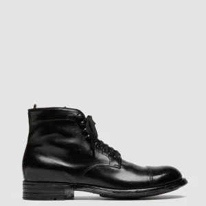 Discount Officine Creative ADMIRAL 005 - Leather Lace-up Boots BLACK
