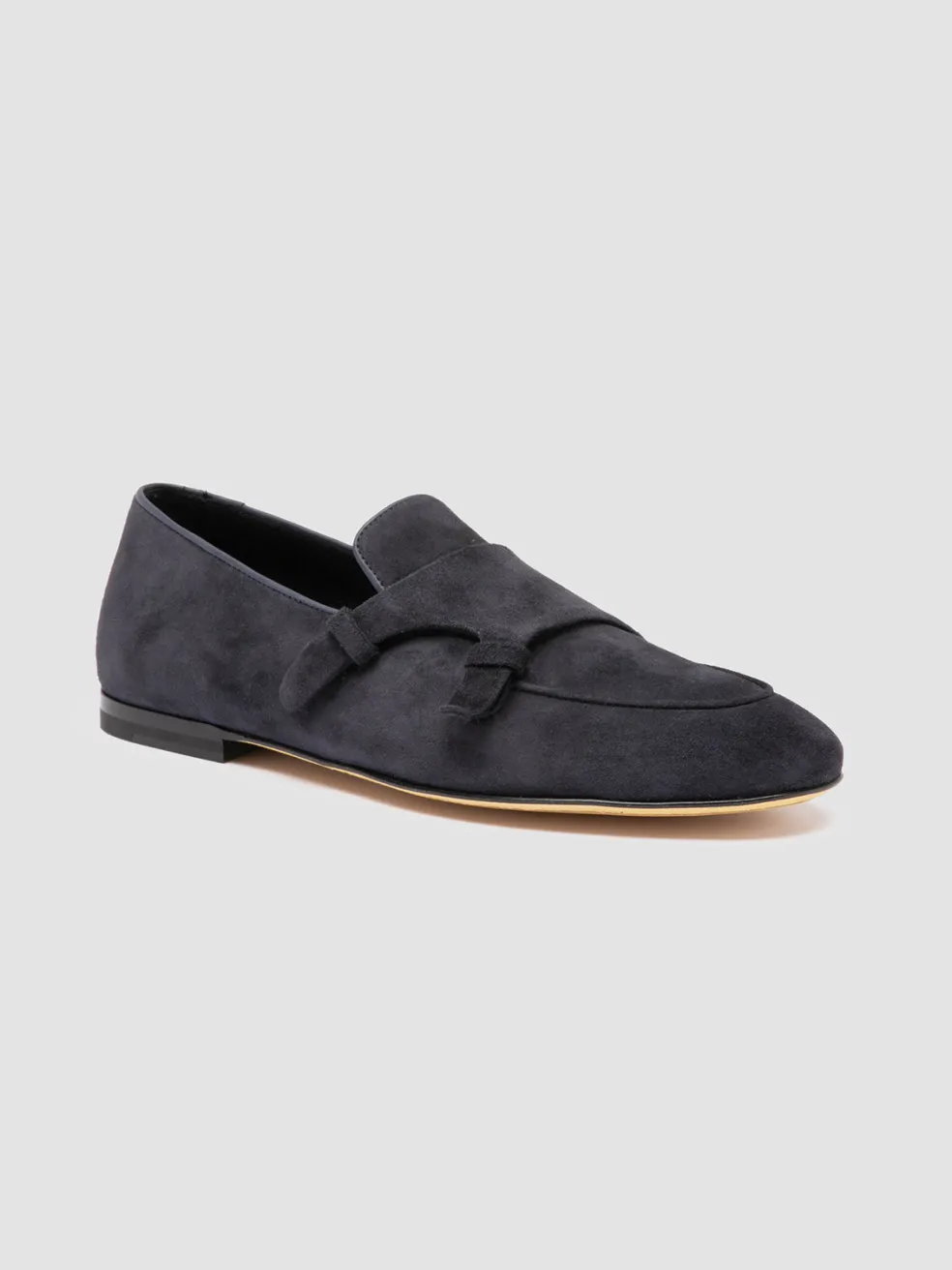 New Officine Creative AIRTO 010 - Blue Suede Penny Loafers DEEP NAVY