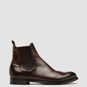 Cheap Officine Creative ANATOMIA 083 - Brown Leather Chelsea Boots COFFEE