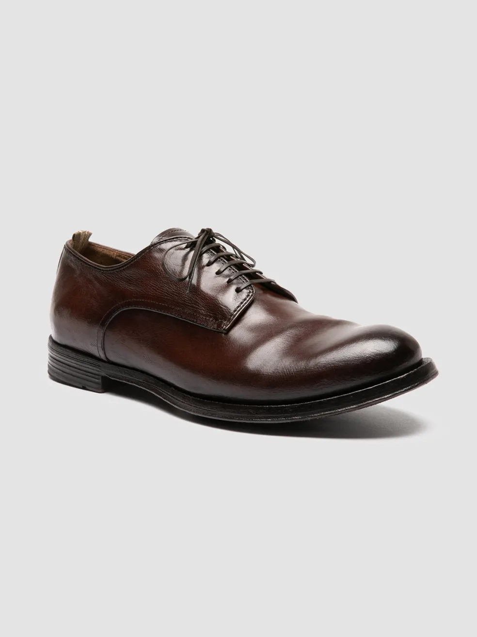 Outlet Officine Creative ANATOMIA 012 - Brown Leather Derby Shoes DARK BROWN