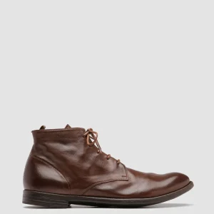 Shop Officine Creative ARC 513 - Brown Leather Ankle Boots CIGAR