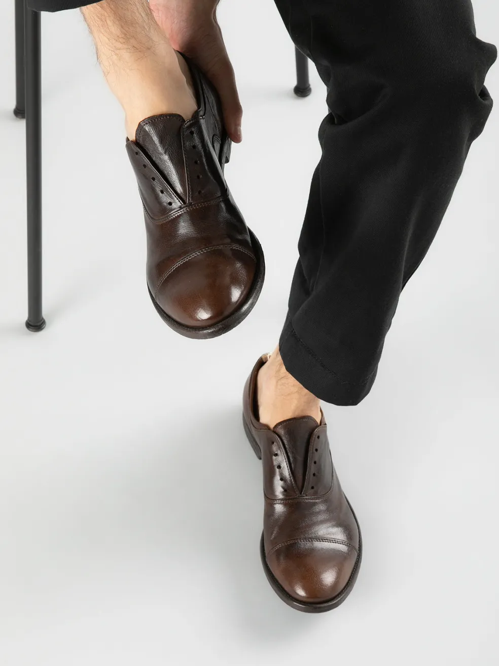 Fashion Officine Creative ARC 501 - Brown Leather Oxford Shoes EBANO