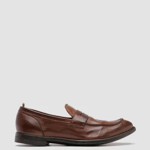 Discount Officine Creative ARC 509 - Brown Leather Penny Loafers CIGAR