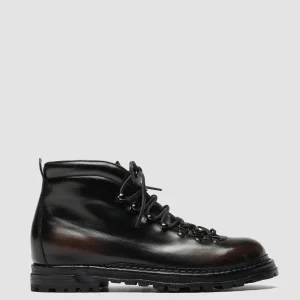 Discount Officine Creative ARTIK 001 - Brown Leather Lace Up Boots DARK BROWN/BLACK