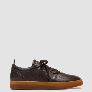 New Officine Creative ASSET 001 - Brown Leather Low Top Sneakers EBANO