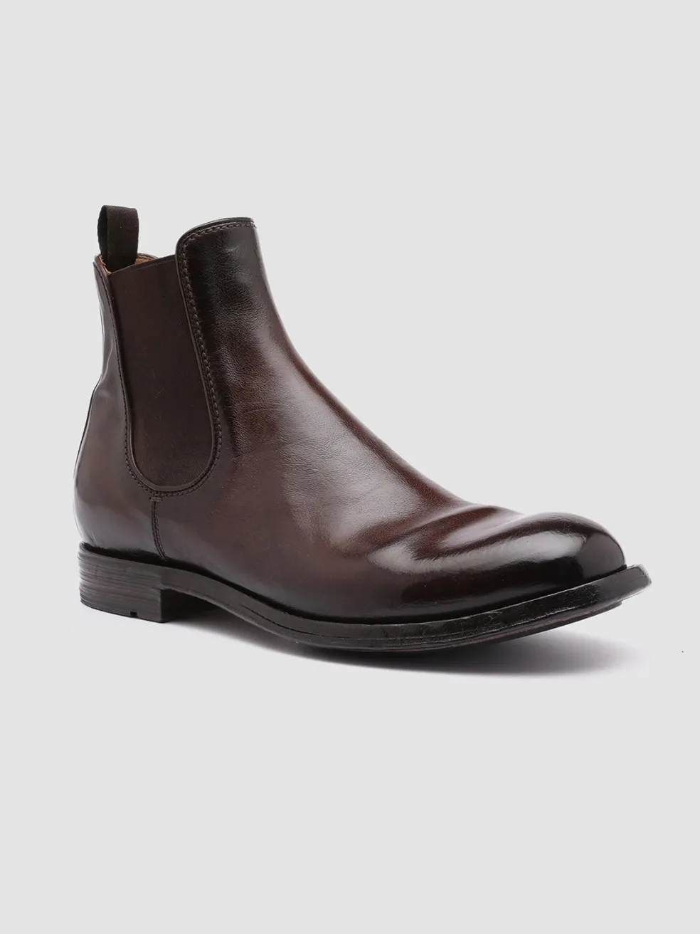 Cheap Officine Creative BALANCE 008 - Brown Leather Chelsea Boots DARK BROWN