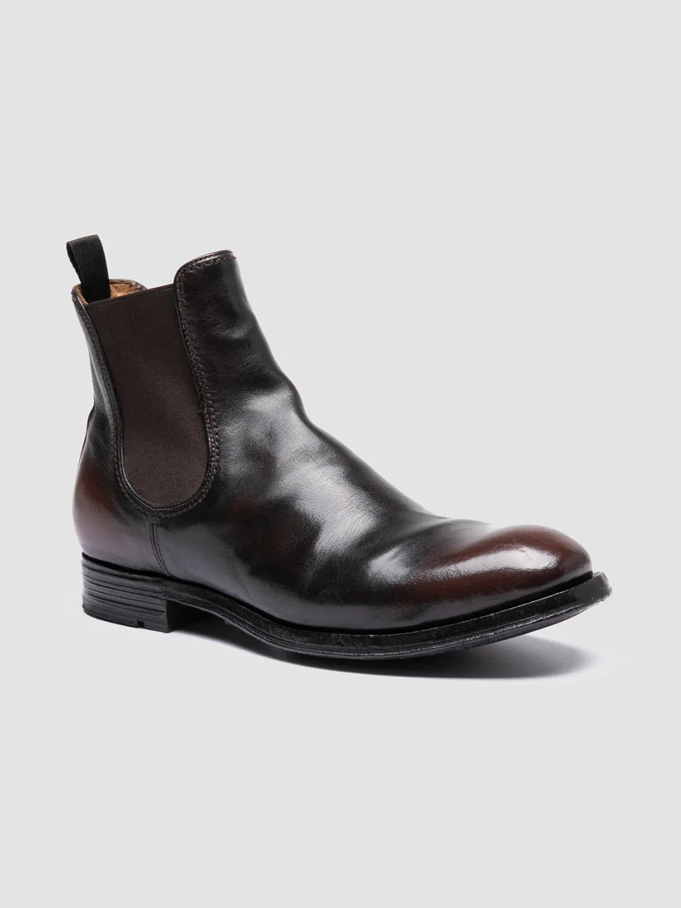 Hot Officine Creative BALANCE 008 - Brown Leather Chelsea Boots CAFFE'/SUPERNERO