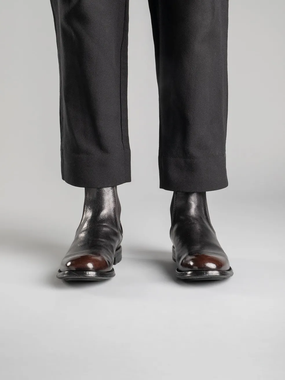 Hot Officine Creative BALANCE 008 - Brown Leather Chelsea Boots CAFFE'/SUPERNERO