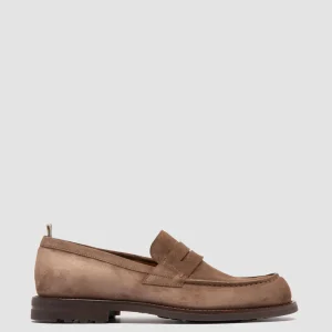 Hot Officine Creative BELMONDO 006 - Suede Penny Loafers TAUPE