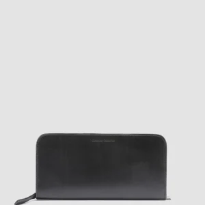Cheap Officine Creative BERGE’ 01 - Zip Around Leather Wallet BLACK