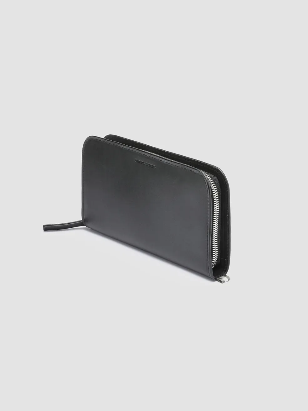 Cheap Officine Creative BERGE’ 01 - Zip Around Leather Wallet BLACK