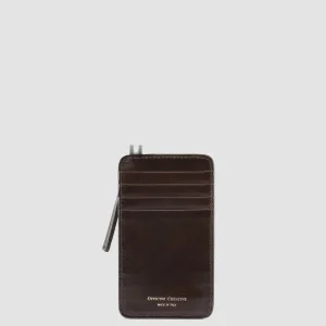 Cheap Officine Creative BERGE’ 03 - Brown Leather Card Holder COFFEE