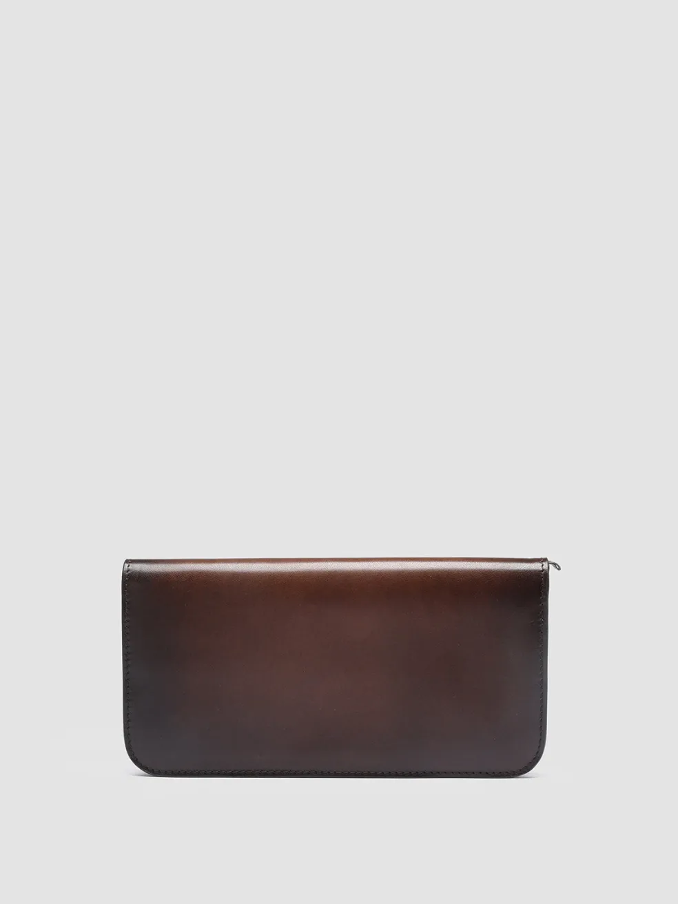 Shop Officine Creative BERGE’ 01 - Brown Zip Around Leather Wallet TESTA DI MORO