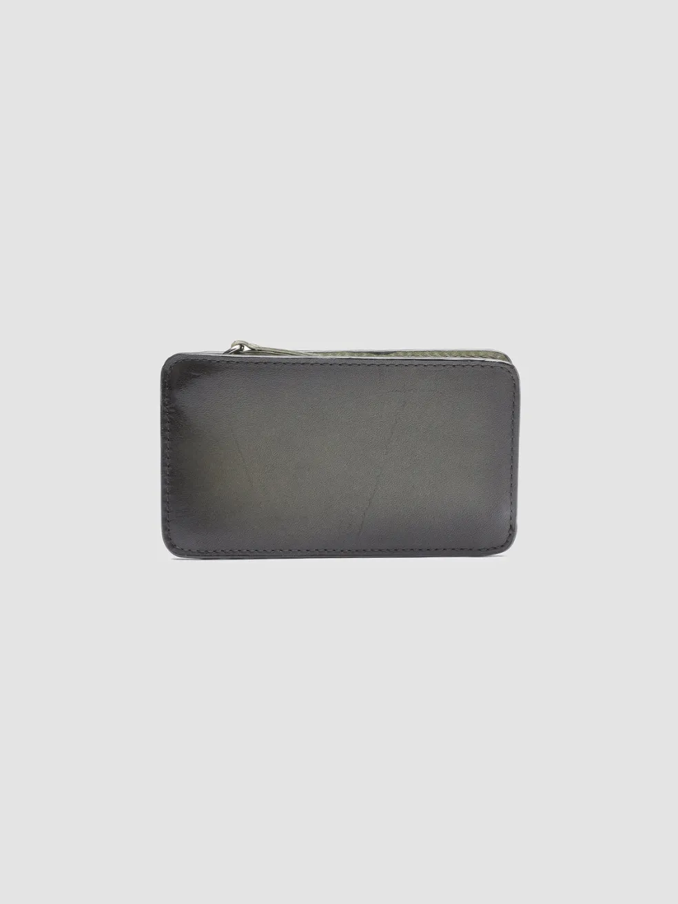 Store Officine Creative BERGE’ 03 - Green Leather Card Holder DEPHTS