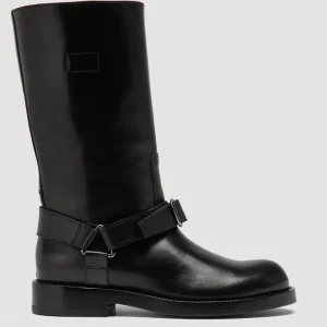 Store Officine Creative BERYL 001 - Black Leather Pull-On Boots NERO                                              