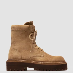 Fashion Officine Creative BLOSSOM 006 - Beige Suede Lace-up Boots ALCE