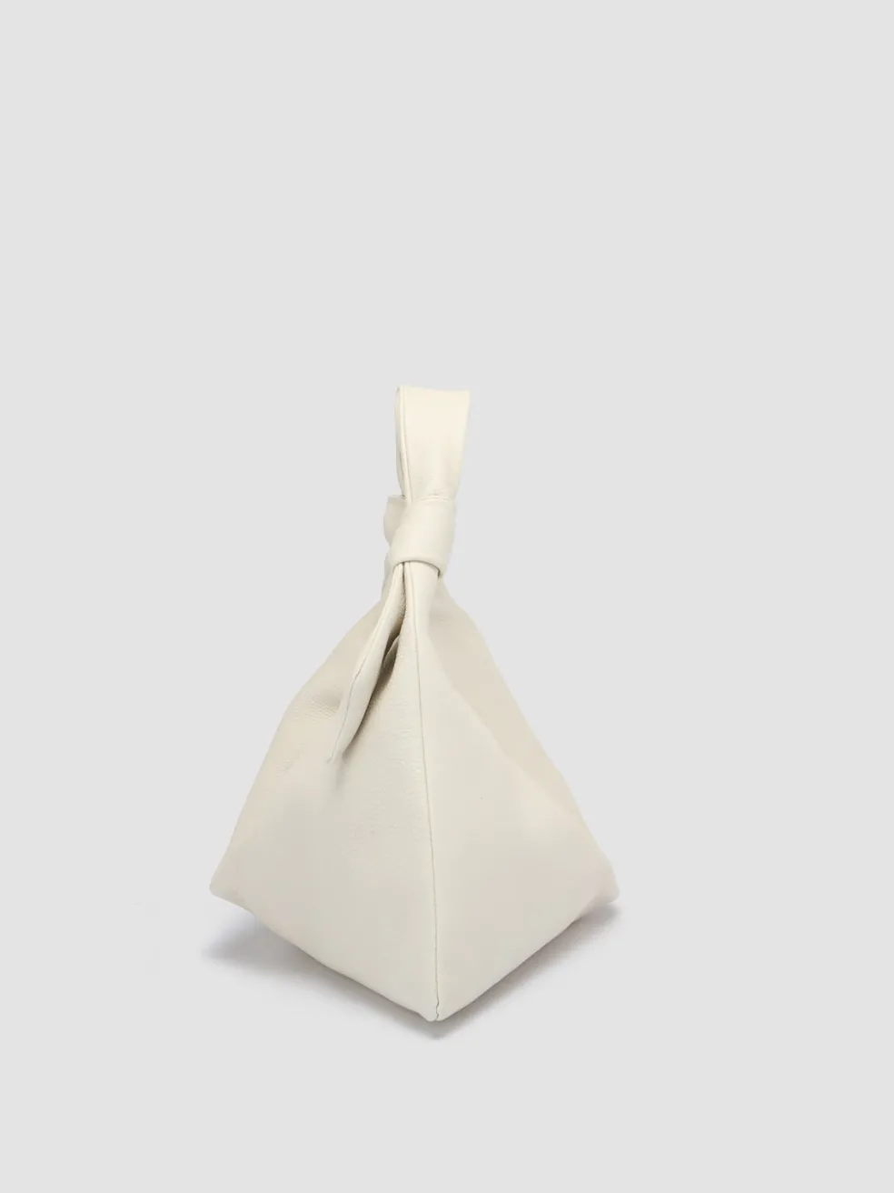 Shop Officine Creative BOLINA 031 - White Leather Hobo Bag OFF WHITE