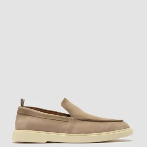 Cheap Officine Creative BONES 002 - Beige Suede Loafers NUDE SPRING