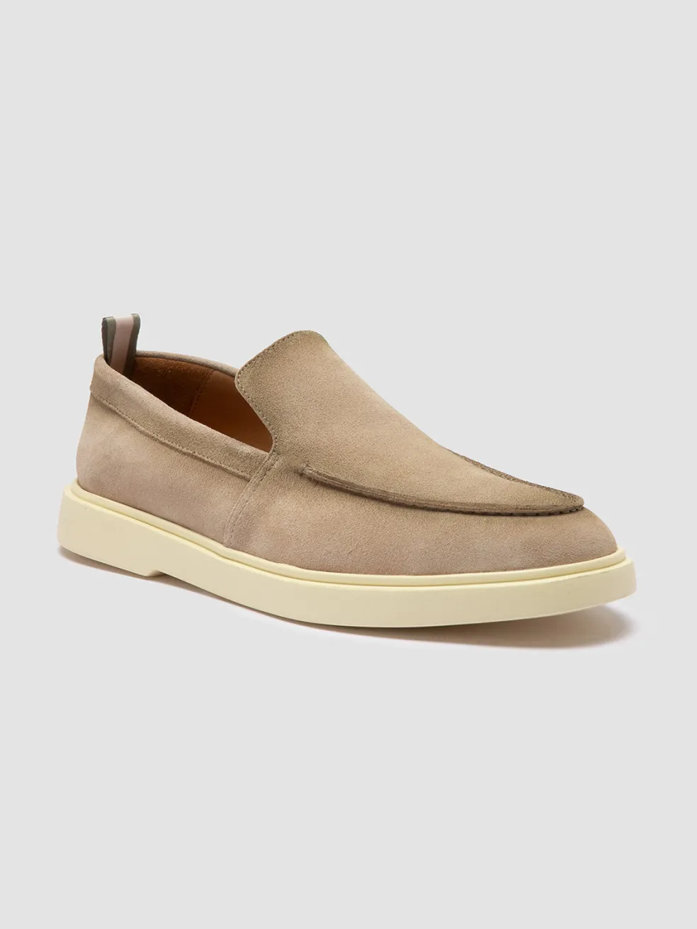 Cheap Officine Creative BONES 002 - Beige Suede Loafers NUDE SPRING