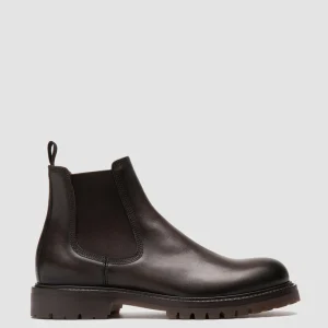 Sale Officine Creative BOSS 004 - Brown Leather Chelsea Boots MORO