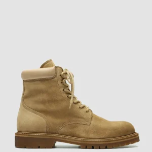 Best Officine Creative BOSS 002 - Brown Suede And Leather Lace Up Boots LIGHT BROWN