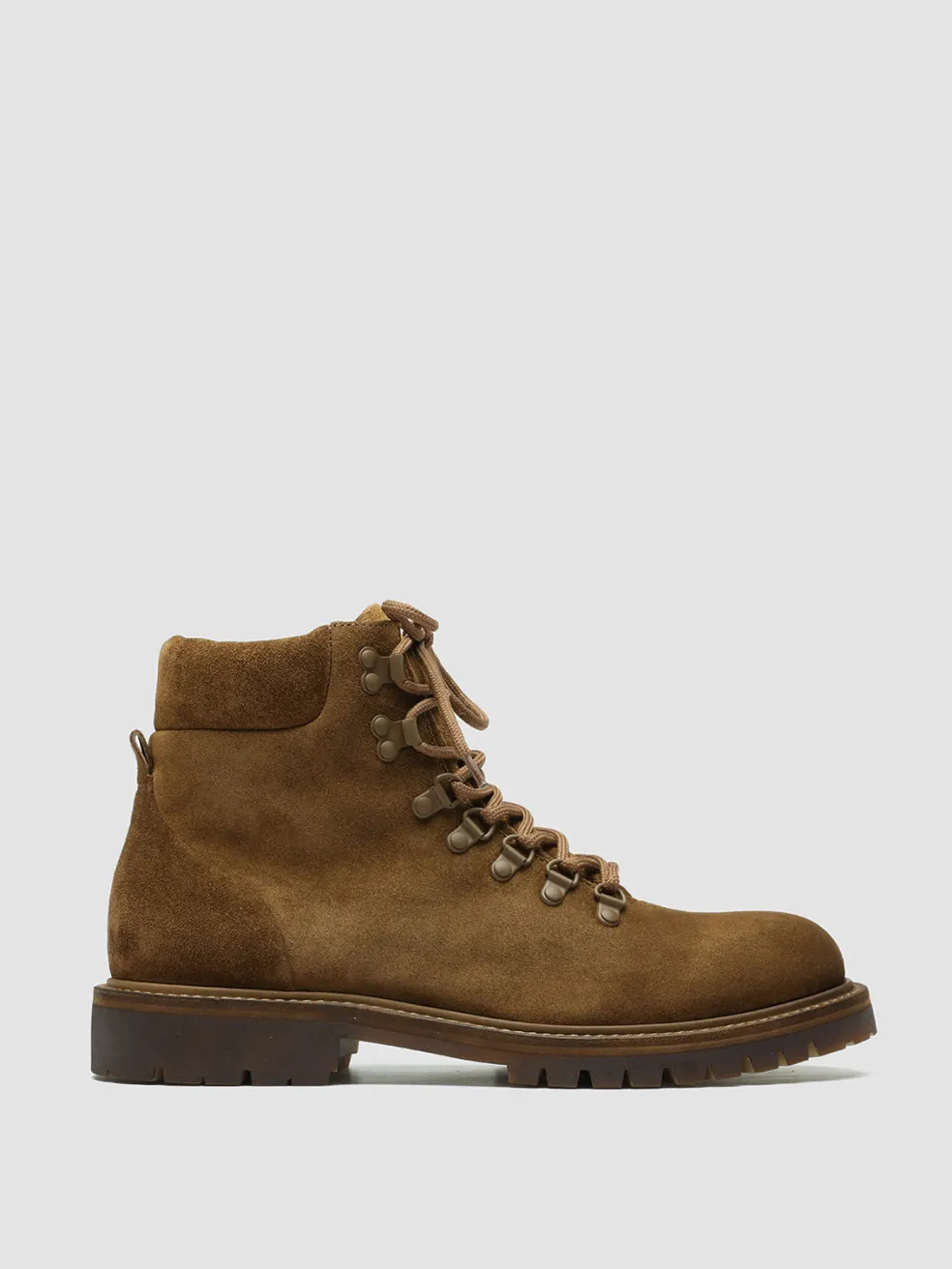 Discount Officine Creative BOSS 003 - Brown Suede Lace Up Boots LIGHT BROWN