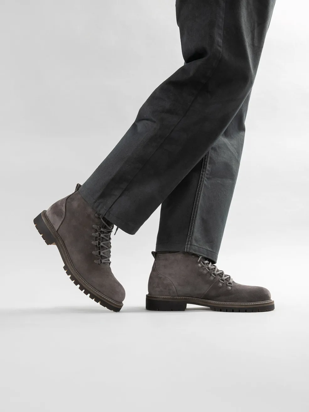 Discount Officine Creative BOSS 003 - Brown Suede Lace Up Boots LIGHT BROWN