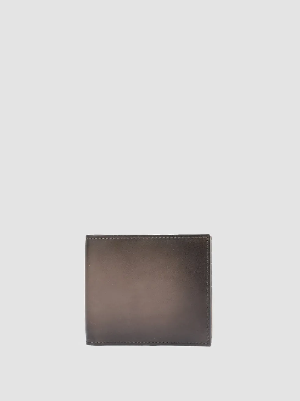 Clearance Officine Creative BOUDIN 23 - Taupe Leather Bifold Wallet WALNUT