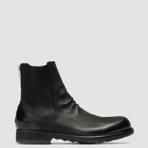 Discount Officine Creative BULLA DD 104 - Leather Zipped Boots BLACK