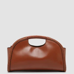 New Officine Creative CABALA 103 - Brown Leather Clutch Bag RHUM