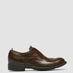 Shop Officine Creative CALIXTE 003 - Brown Leather Oxford Shoes DARK BROWN