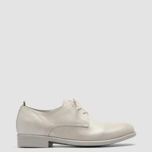 Store Officine Creative CALIXTE 064 - White Leather Derby Shoes VAPORE
