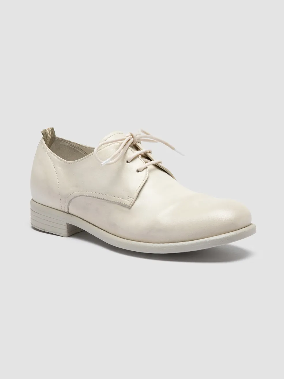 Store Officine Creative CALIXTE 064 - White Leather Derby Shoes VAPORE