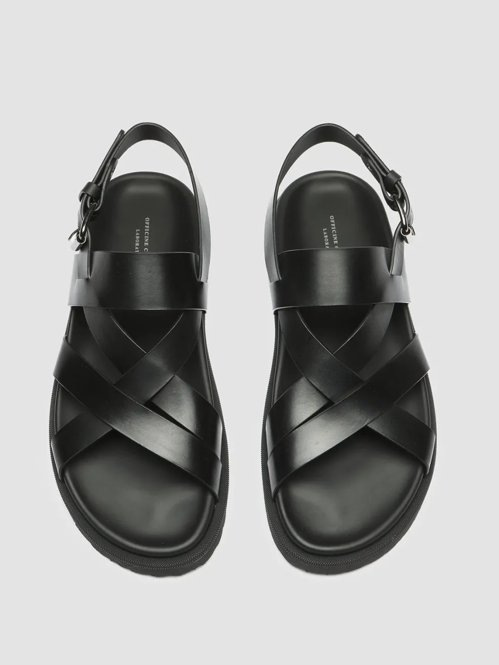Best Officine Creative CHARRAT 002 - Leather Sandals BLACK
