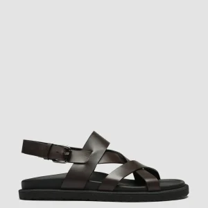 Fashion Officine Creative CHARRAT 002 - Brown Leather Sandals EBANO