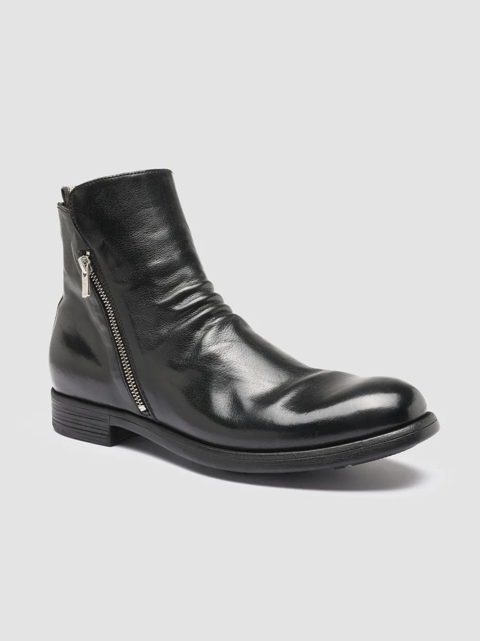 Clearance Officine Creative CHRONICLE 042 - Leather Ankle Boots BLACK