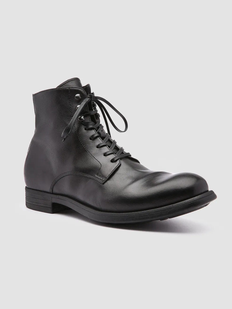 Shop Officine Creative CHRONICLE 004 - Leather Ankle Boots BLACK