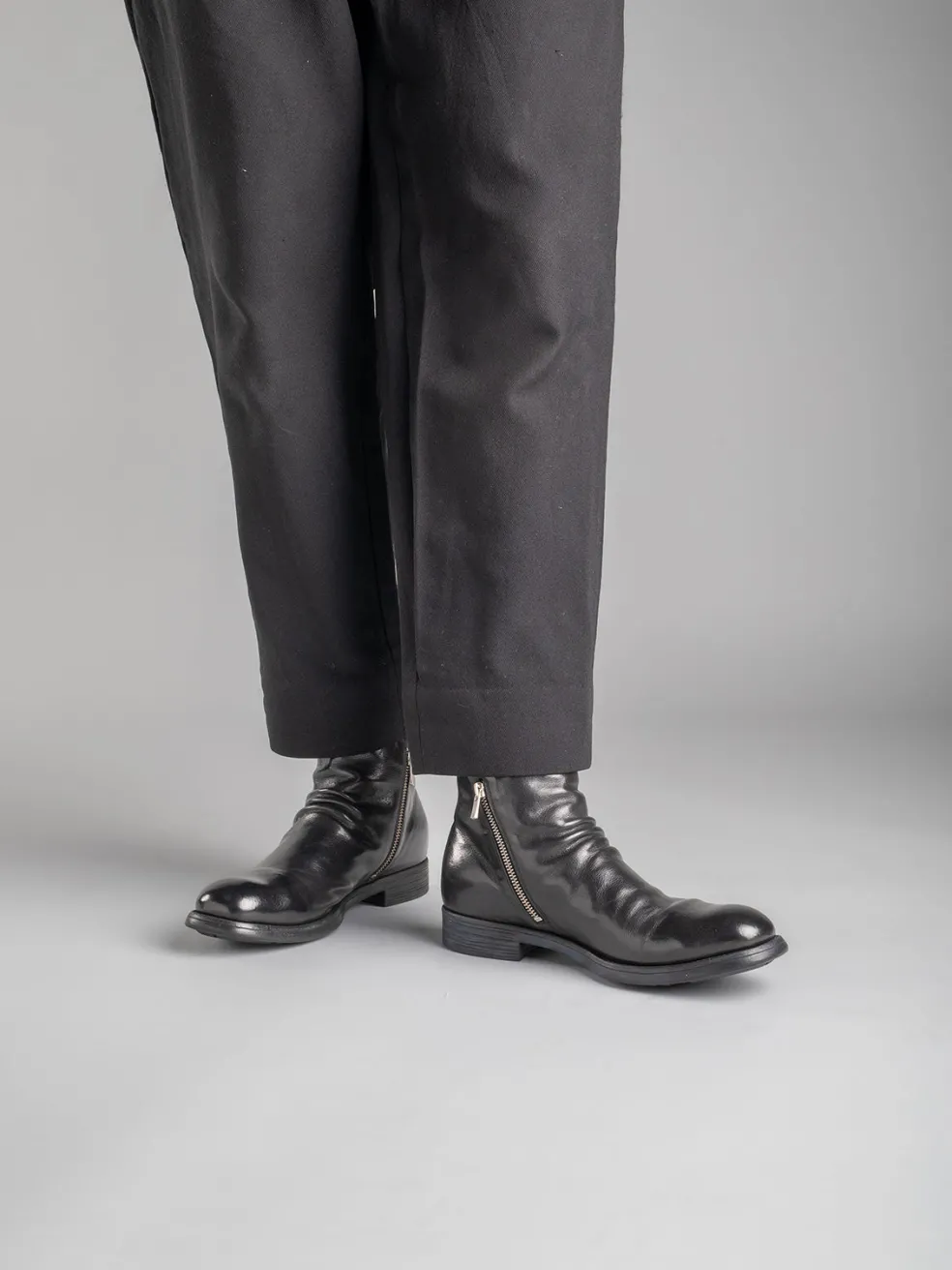 Clearance Officine Creative CHRONICLE 042 - Leather Ankle Boots BLACK