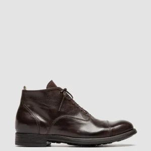 Cheap Officine Creative CHRONICLE 057 - Brown Leather Lace Up Boots DARK BROWN