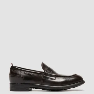Flash Sale Officine Creative CHRONICLE 056 - Brown Leather Penny Loafers DARK BROWN