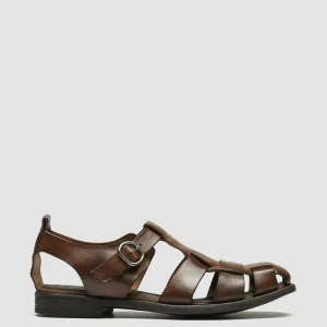 Discount Officine Creative CHRONICLE 145 - Brown Leather Sandals CIGAR