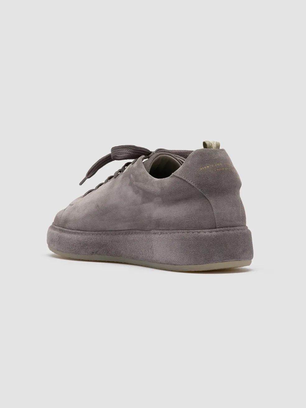 Outlet Officine Creative COVERED 001 - Grey Suede Low Top Sneakers PIOMBO