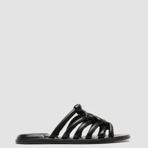 Outlet Officine Creative CYBILLE 016 - Leather Slide Sandals BLACK