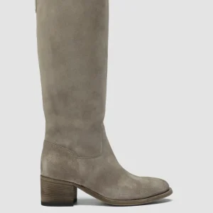 Store Officine Creative DENNER 116 - Suede Zip Boots GREY