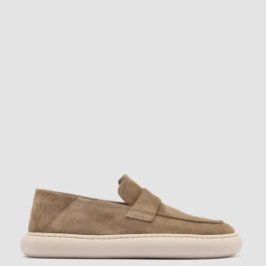 Flash Sale Officine Creative DINGHY 101 - Taupe Suede Low Top Sneakers LEAD