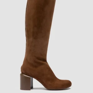 Cheap Officine Creative ELINOR 006 - Brown Suede Zipped Boots CASTAGNO