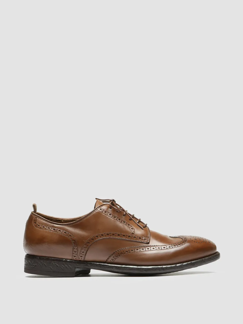 Shop Officine Creative EMORY 015 - Brown Leather Derby Shoes CIGAR