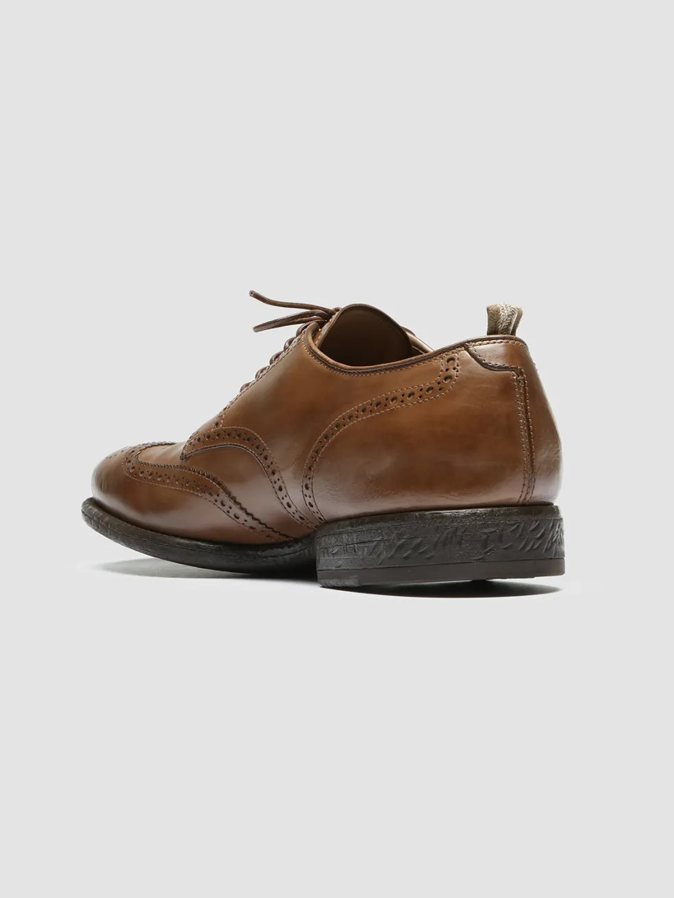Shop Officine Creative EMORY 015 - Brown Leather Derby Shoes CIGAR