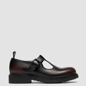 Clearance Officine Creative ENGINEER 103 - Black Leather T-Bar Shoes CHIANTI/SUPERNERO                                 