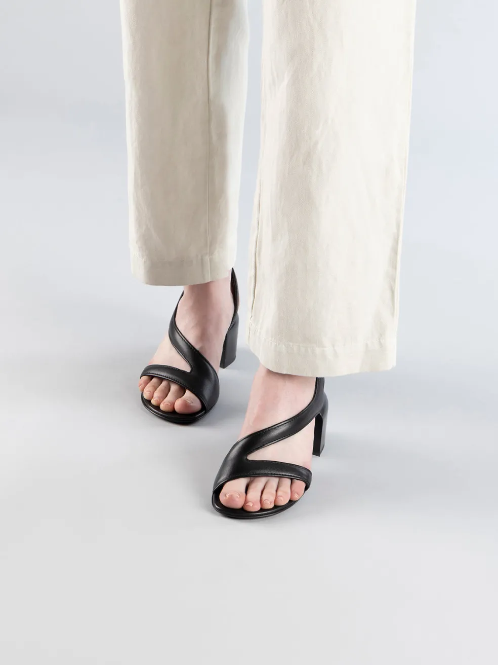 Store Officine Creative ETHEL 023 - Leather Sandals BLACK